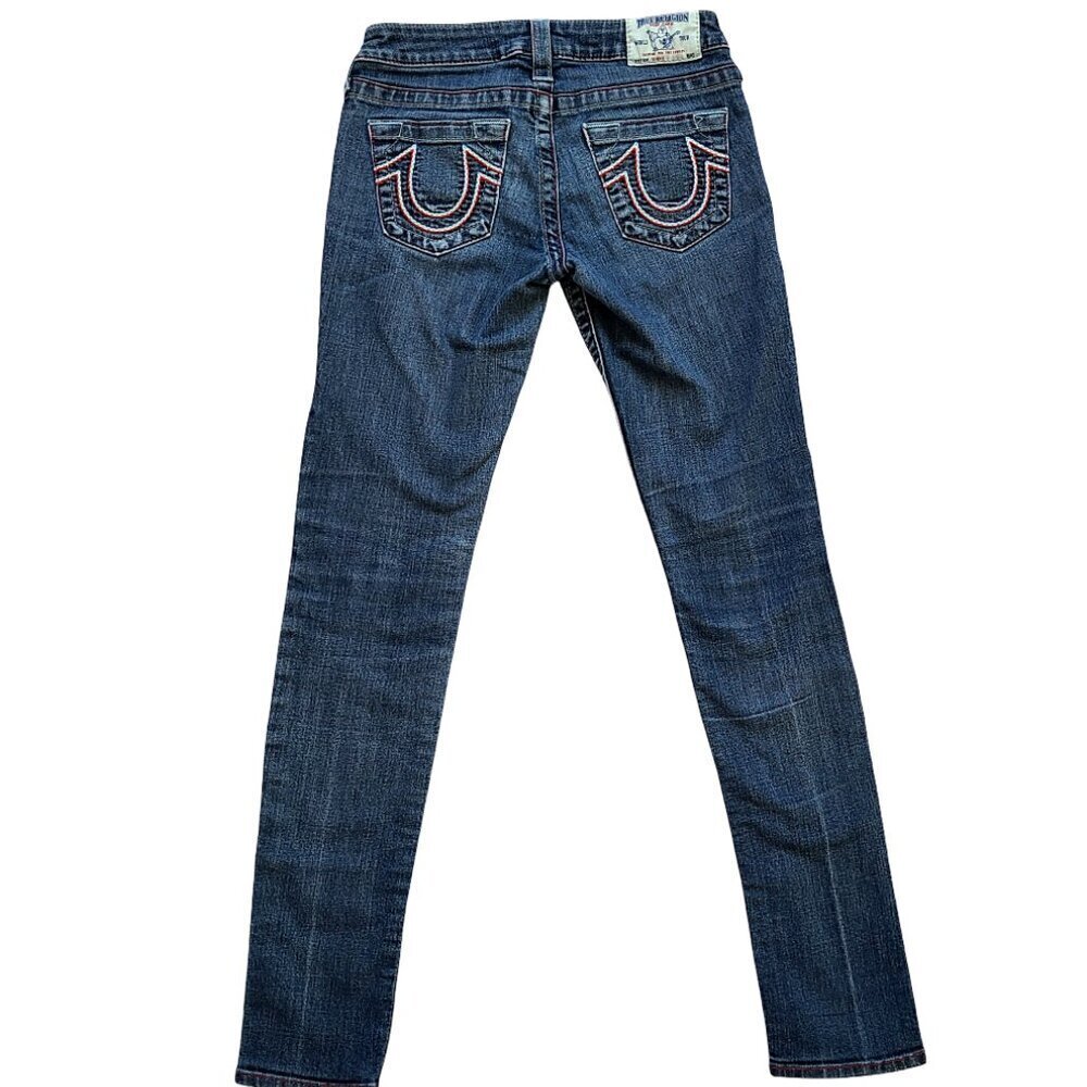 True Religion Womens Skinny Jeans 26 Blue Denim Low Rise Classic Transitional - Picture 3 of 11